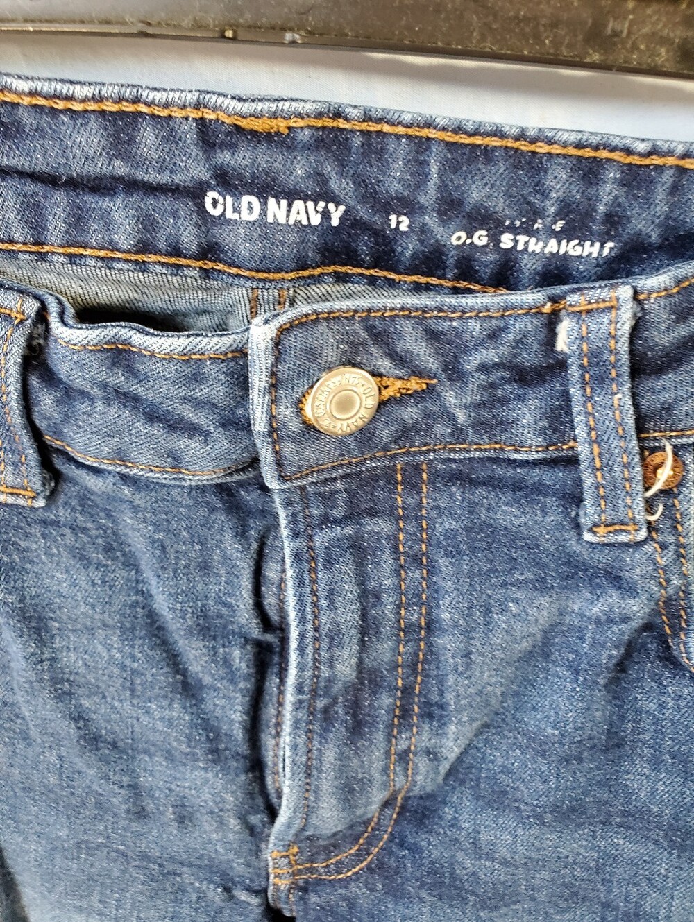 Old Navy Classic Straight-Leg Women’s Jeans in Dark Blue Size 12 - Picture 4 of 10